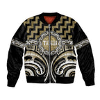 Aotearoa Waikato Tainui Personalised Bomber Jacket Maori Iwi Poutama Puhoro Tattoo
