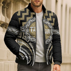 Aotearoa Waikato Tainui Personalised Bomber Puffer Jacket Maori Iwi Poutama Puhoro Tattoo