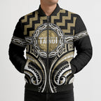 Aotearoa Waikato Tainui Personalised Bomber Puffer Jacket Maori Iwi Poutama Puhoro Tattoo