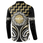 Aotearoa Waikato Tainui Personalised Button Sweatshirt Maori Iwi Poutama Puhoro Tattoo