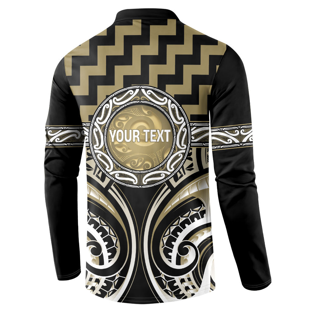 Aotearoa Waikato Tainui Personalised Button Sweatshirt Maori Iwi Poutama Puhoro Tattoo