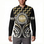 Aotearoa Waikato Tainui Personalised Button Sweatshirt Maori Iwi Poutama Puhoro Tattoo