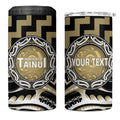 Aotearoa Waikato Tainui Personalised 4 in 1 Can Cooler Tumbler Maori Iwi Poutama Puhoro Tattoo