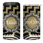 Aotearoa Waikato Tainui Personalised 4 in 1 Can Cooler Tumbler Maori Iwi Poutama Puhoro Tattoo