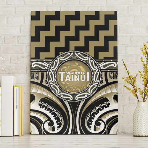 Aotearoa Waikato Tainui Canvas Wall Art Maori Iwi Poutama Puhoro Tattoo