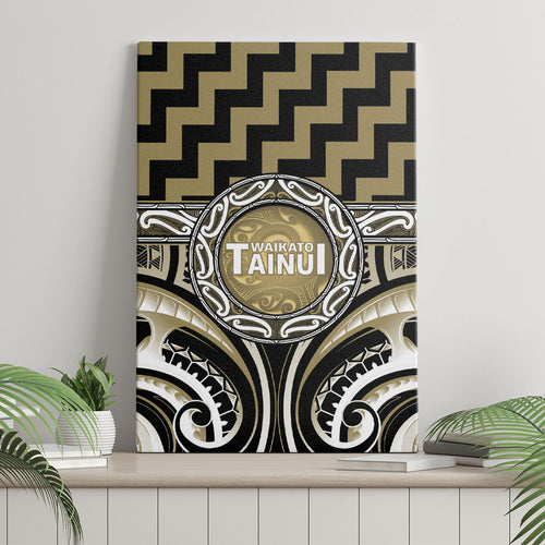 Aotearoa Waikato Tainui Canvas Wall Art Maori Iwi Poutama Puhoro Tattoo