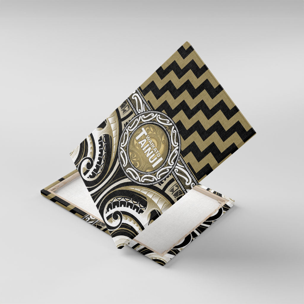 Aotearoa Waikato Tainui Canvas Wall Art Maori Iwi Poutama Puhoro Tattoo