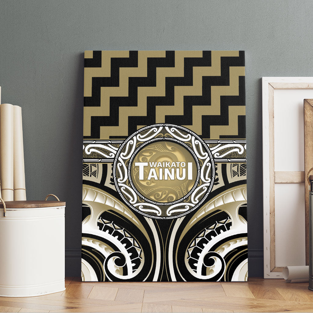 Aotearoa Waikato Tainui Canvas Wall Art Maori Iwi Poutama Puhoro Tattoo
