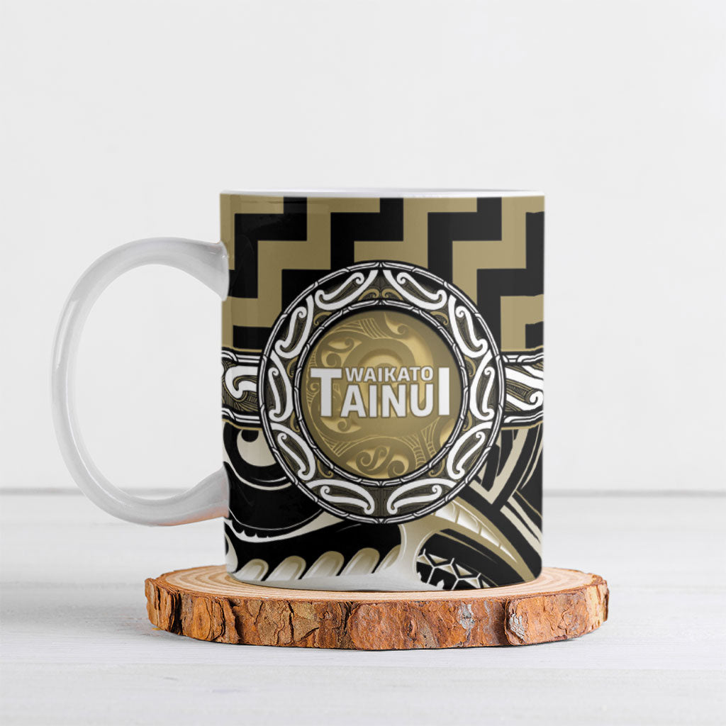 Aotearoa Waikato Tainui Personalised Ceramic Mug Maori Iwi Poutama Puhoro Tattoo