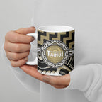 Aotearoa Waikato Tainui Personalised Ceramic Mug Maori Iwi Poutama Puhoro Tattoo