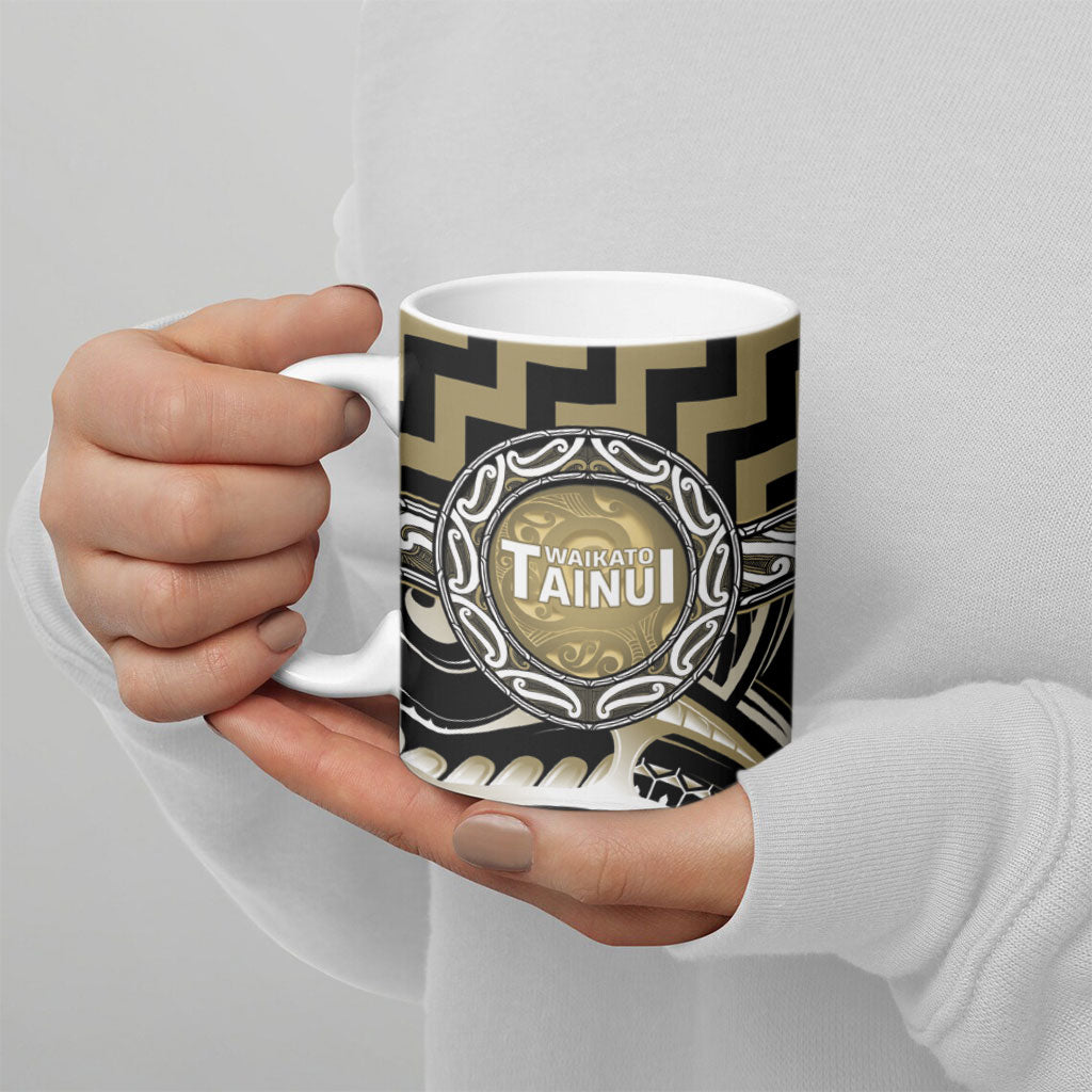 Aotearoa Waikato Tainui Personalised Ceramic Mug Maori Iwi Poutama Puhoro Tattoo