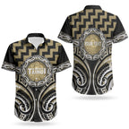 Aotearoa Waikato Tainui Personalised Couples Matching Mermaid Dress and Hawaiian Shirt Maori Iwi Poutama Puhoro Tattoo