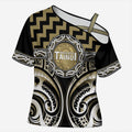 Aotearoa Waikato Tainui Personalised Cross Shoulder Shirt Maori Iwi Poutama Puhoro Tattoo