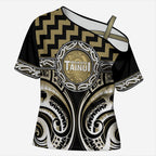 Aotearoa Waikato Tainui Personalised Cross Shoulder Shirt Maori Iwi Poutama Puhoro Tattoo