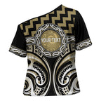 Aotearoa Waikato Tainui Personalised Cross Shoulder Shirt Maori Iwi Poutama Puhoro Tattoo