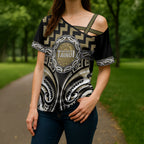 Aotearoa Waikato Tainui Personalised Cross Shoulder Shirt Maori Iwi Poutama Puhoro Tattoo