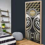 Aotearoa Waikato Tainui Personalised Door Cover Maori Iwi Poutama Puhoro Tattoo