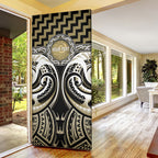 Aotearoa Waikato Tainui Personalised Door Cover Maori Iwi Poutama Puhoro Tattoo