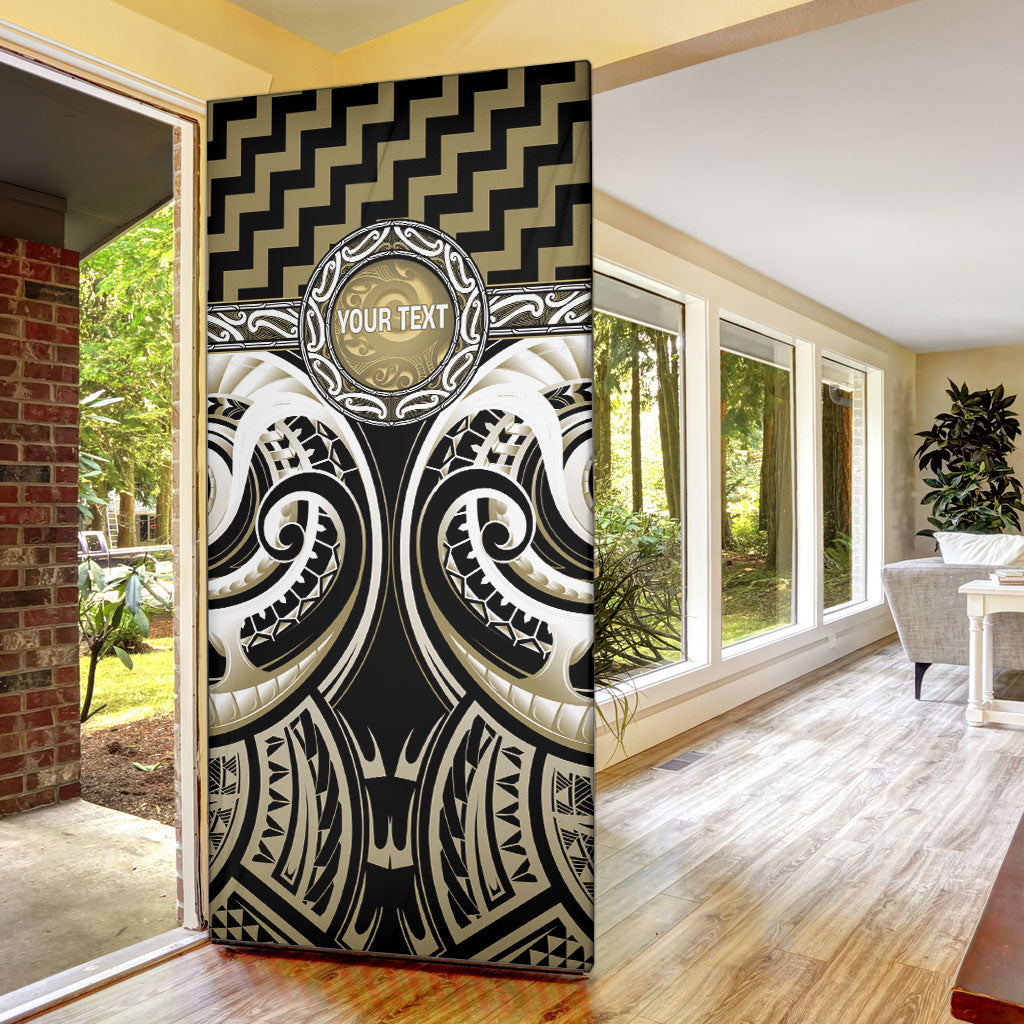 Aotearoa Waikato Tainui Personalised Door Cover Maori Iwi Poutama Puhoro Tattoo