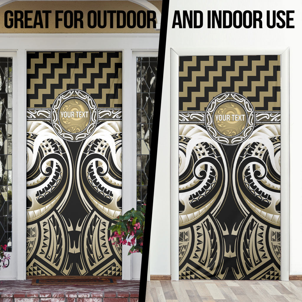 Aotearoa Waikato Tainui Personalised Door Cover Maori Iwi Poutama Puhoro Tattoo