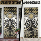 Aotearoa Waikato Tainui Personalised Door Cover Maori Iwi Poutama Puhoro Tattoo