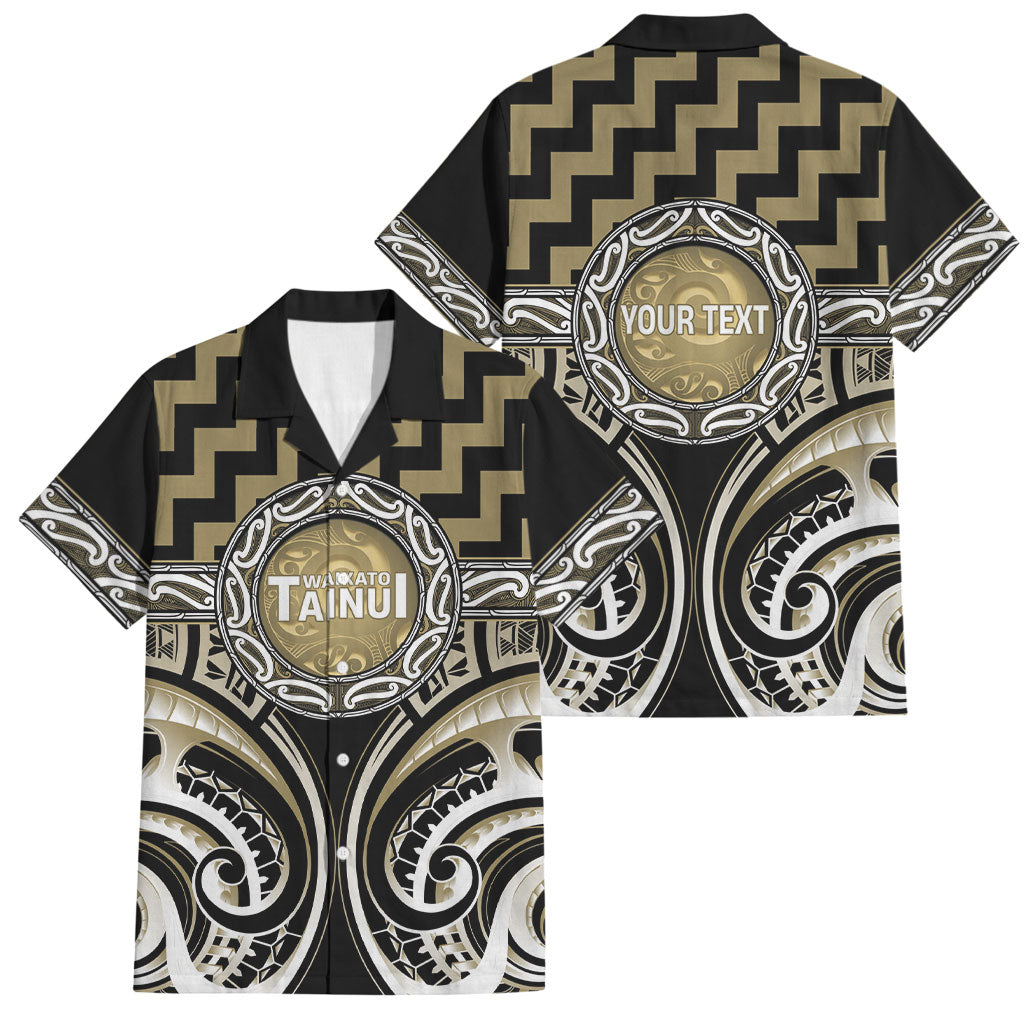 Aotearoa Waikato Tainui Personalised Family Matching Long Sleeve Bodycon Dress and Hawaiian Shirt Maori Iwi Poutama Puhoro Tattoo