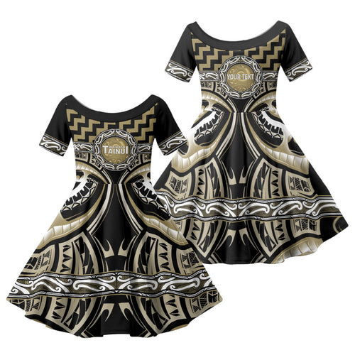 Aotearoa Waikato Tainui Personalised Family Matching Summer Maxi Dress and Hawaiian Shirt Maori Iwi Poutama Puhoro Tattoo