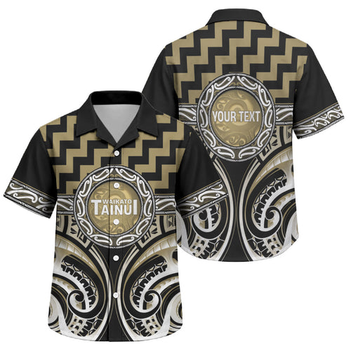 Aotearoa Waikato Tainui Personalised Family Matching Summer Maxi Dress and Hawaiian Shirt Maori Iwi Poutama Puhoro Tattoo