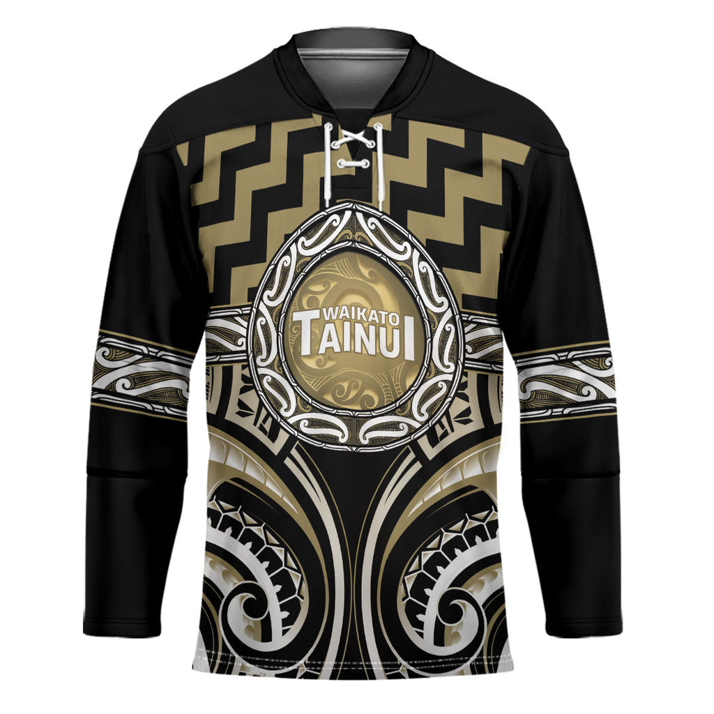 Aotearoa Waikato Tainui Personalised Hockey Jersey Maori Iwi Poutama Puhoro Tattoo