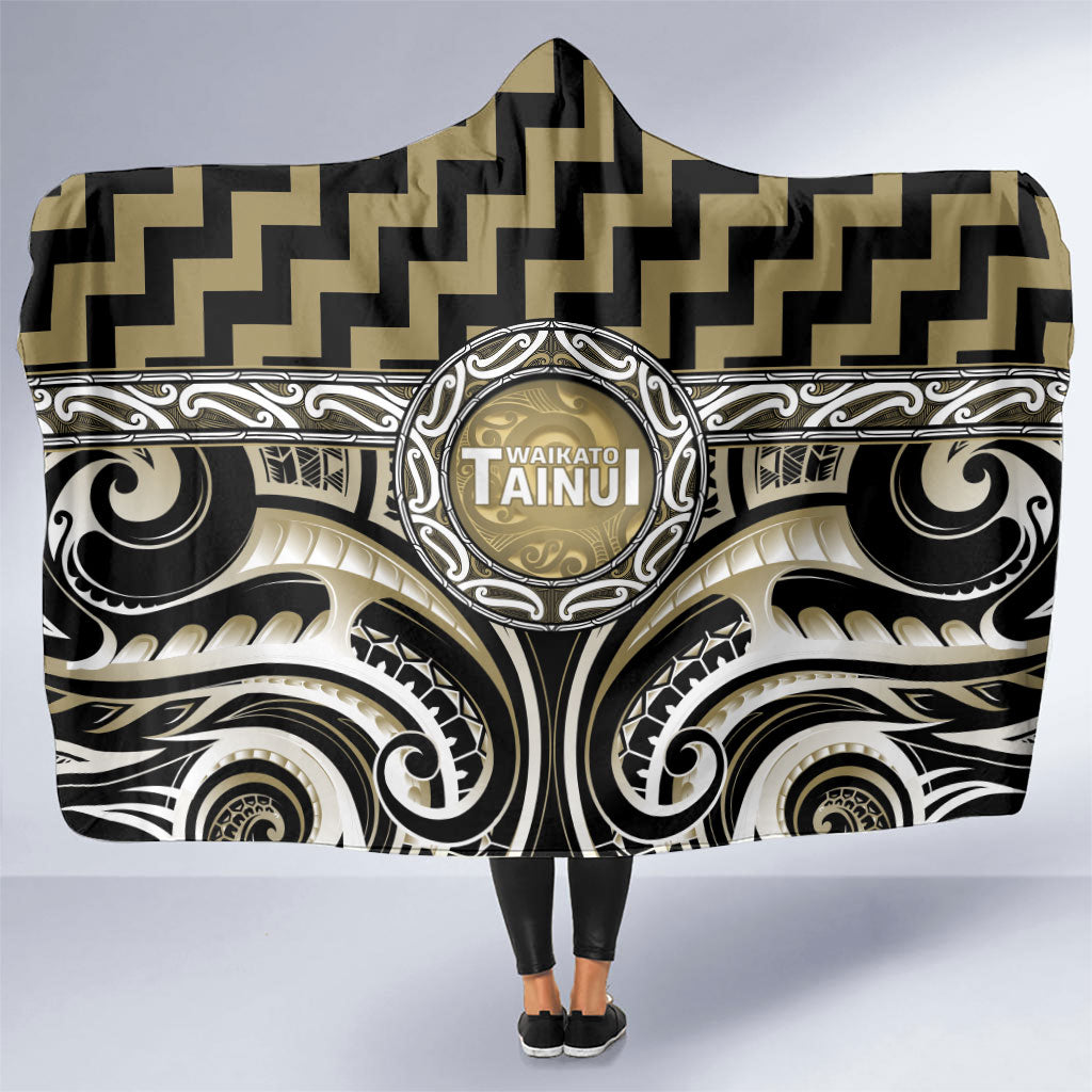 Aotearoa Waikato Tainui Hooded Blanket Maori Iwi Poutama Puhoro Tattoo