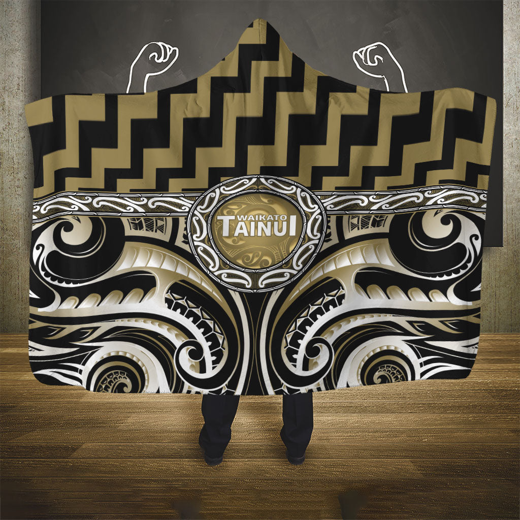 Aotearoa Waikato Tainui Hooded Blanket Maori Iwi Poutama Puhoro Tattoo