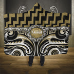 Aotearoa Waikato Tainui Hooded Blanket Maori Iwi Poutama Puhoro Tattoo