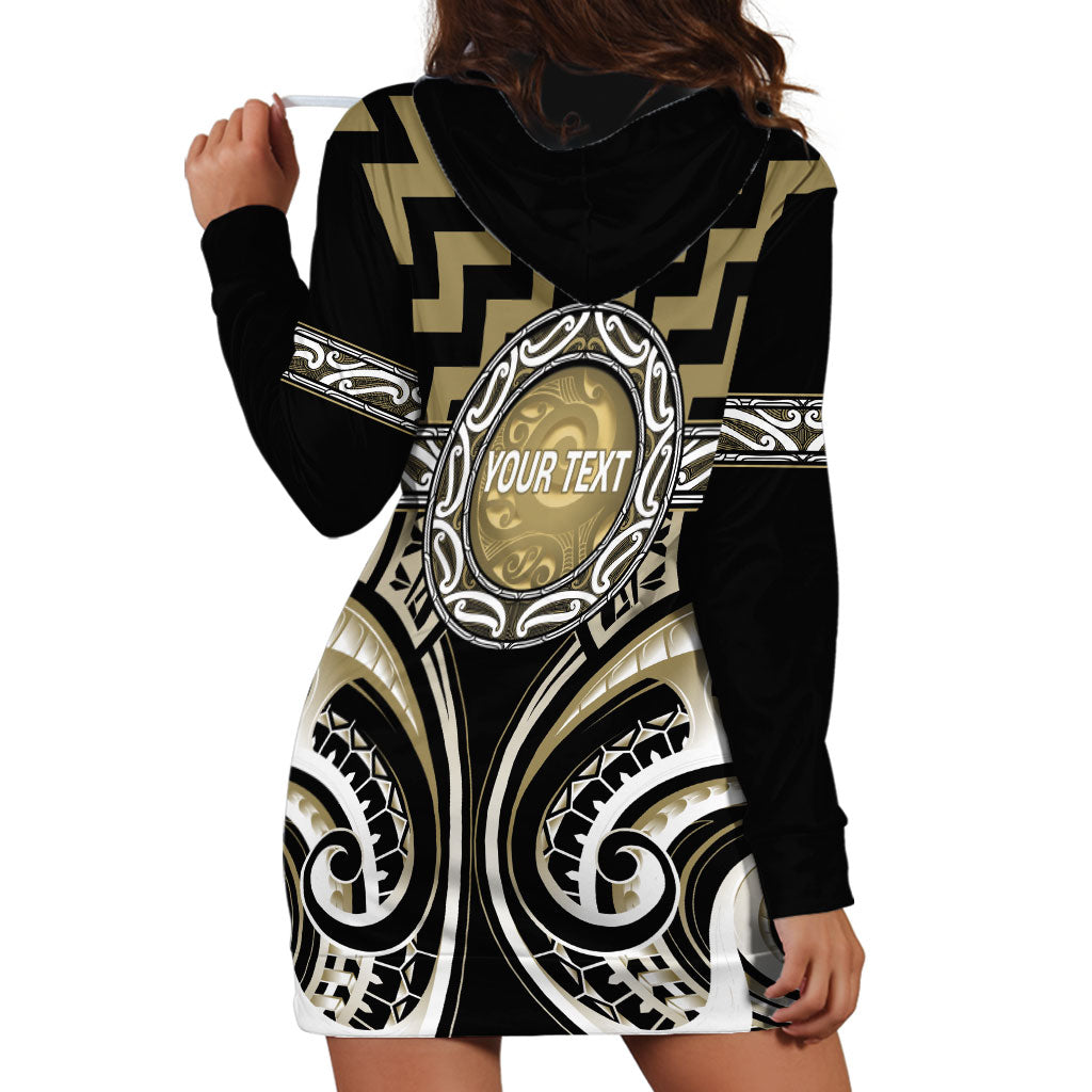 Aotearoa Waikato Tainui Personalised Hoodie Dress Maori Iwi Poutama Puhoro Tattoo