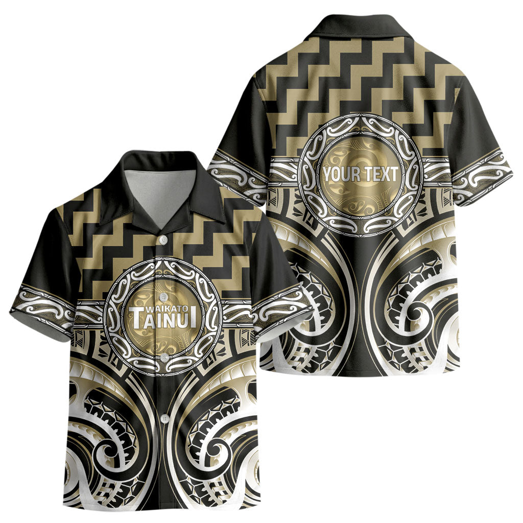 Aotearoa Waikato Tainui Personalised Kid Hawaiian Shirt Maori Iwi Poutama Puhoro Tattoo