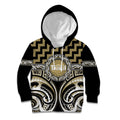 Aotearoa Waikato Tainui Personalised Kid Hoodie Maori Iwi Poutama Puhoro Tattoo