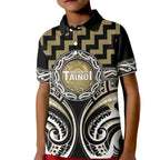 Aotearoa Waikato Tainui Personalised Kid Polo Shirt Maori Iwi Poutama Puhoro Tattoo