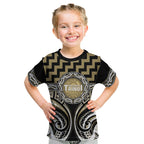 Aotearoa Waikato Tainui Personalised Kid T Shirt Maori Iwi Poutama Puhoro Tattoo