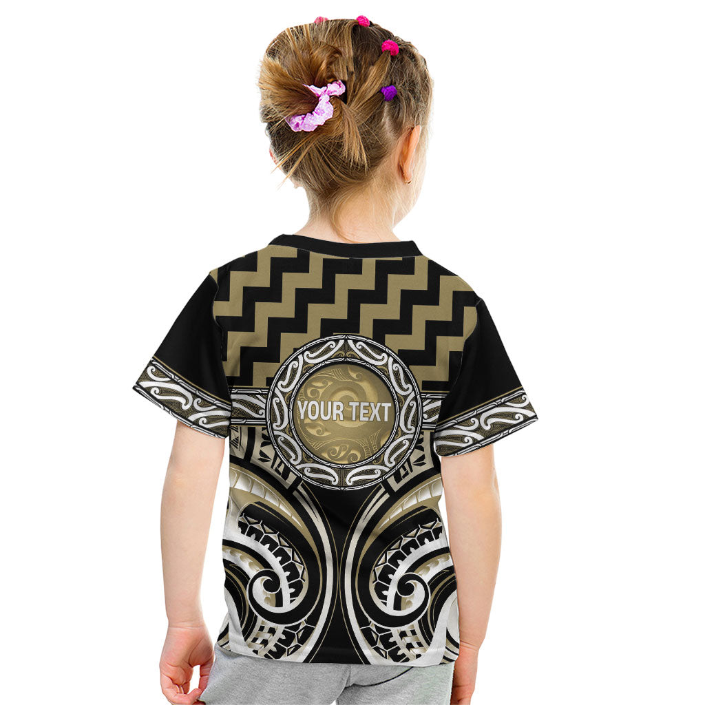 Aotearoa Waikato Tainui Personalised Kid T Shirt Maori Iwi Poutama Puhoro Tattoo