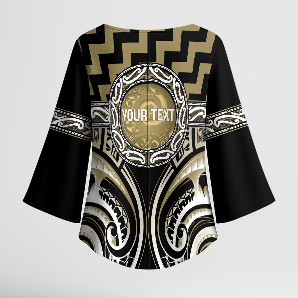 Aotearoa Waikato Tainui Personalised Kimono Sleeve Blouse Maori Iwi Poutama Puhoro Tattoo