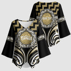 Aotearoa Waikato Tainui Personalised Kimono Sleeve Blouse Maori Iwi Poutama Puhoro Tattoo
