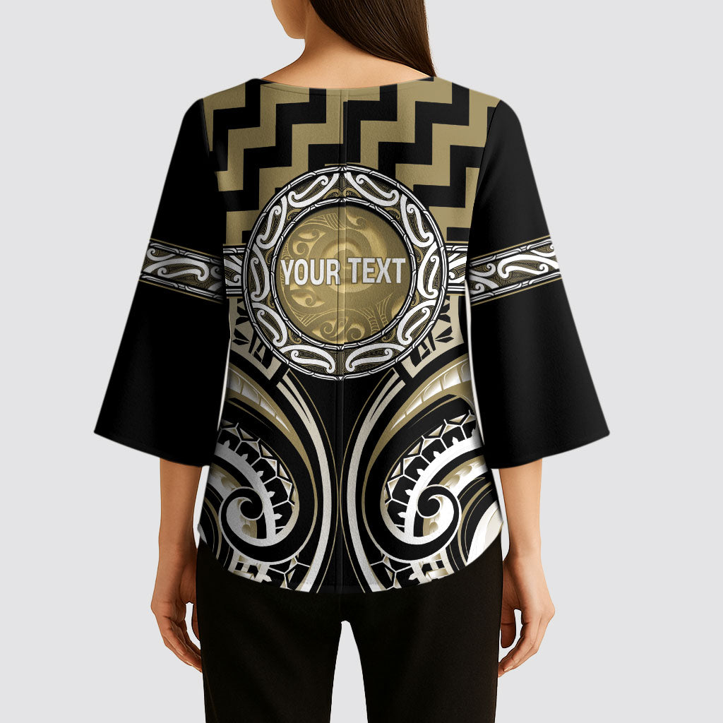Aotearoa Waikato Tainui Personalised Kimono Sleeve Blouse Maori Iwi Poutama Puhoro Tattoo