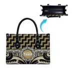 Aotearoa Waikato Tainui Leather Bag Maori Iwi Poutama Puhoro Tattoo