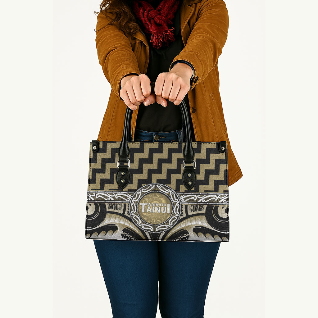 Aotearoa Waikato Tainui Leather Bag Maori Iwi Poutama Puhoro Tattoo