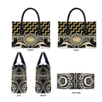 Aotearoa Waikato Tainui Leather Bag Maori Iwi Poutama Puhoro Tattoo