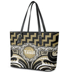 Aotearoa Waikato Tainui Leather Tote Bag Maori Iwi Poutama Puhoro Tattoo