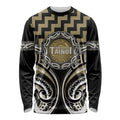 Aotearoa Waikato Tainui Personalised Long Sleeve Shirt Maori Iwi Poutama Puhoro Tattoo