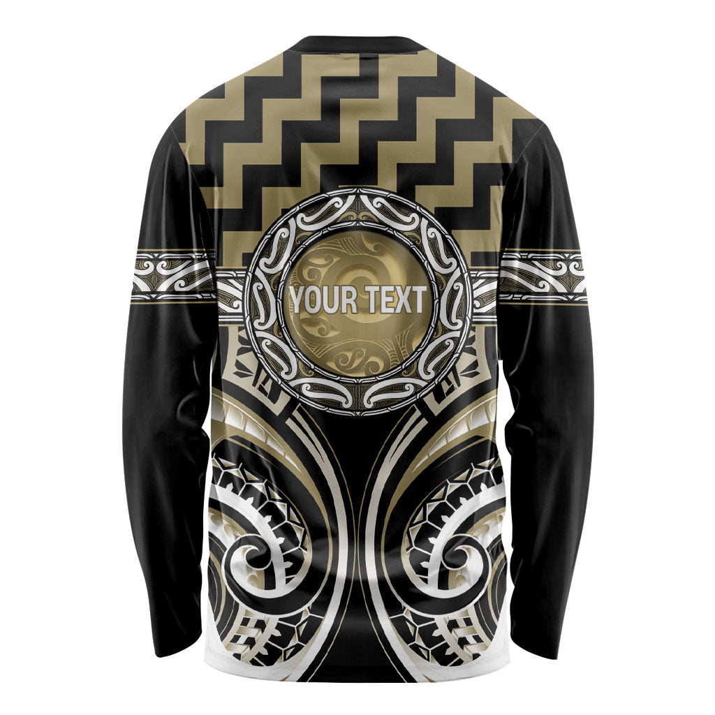 Aotearoa Waikato Tainui Personalised Long Sleeve Shirt Maori Iwi Poutama Puhoro Tattoo