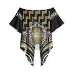 Aotearoa Waikato Tainui Personalised Off Shoulder Wrap Waist Top Maori Iwi Poutama Puhoro Tattoo