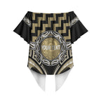 Aotearoa Waikato Tainui Personalised Off Shoulder Wrap Waist Top Maori Iwi Poutama Puhoro Tattoo