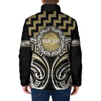 Aotearoa Waikato Tainui Personalised Padded Jacket Maori Iwi Poutama Puhoro Tattoo